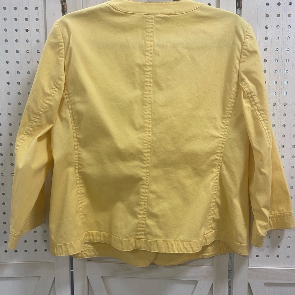 Talbots Yellow Ruffled Blouse - Picture 3 of 5
